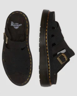 Maxxy Slide Buttersoft leather sandals in Black