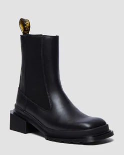 Maybole Square Toe Chelsea Boots in Black