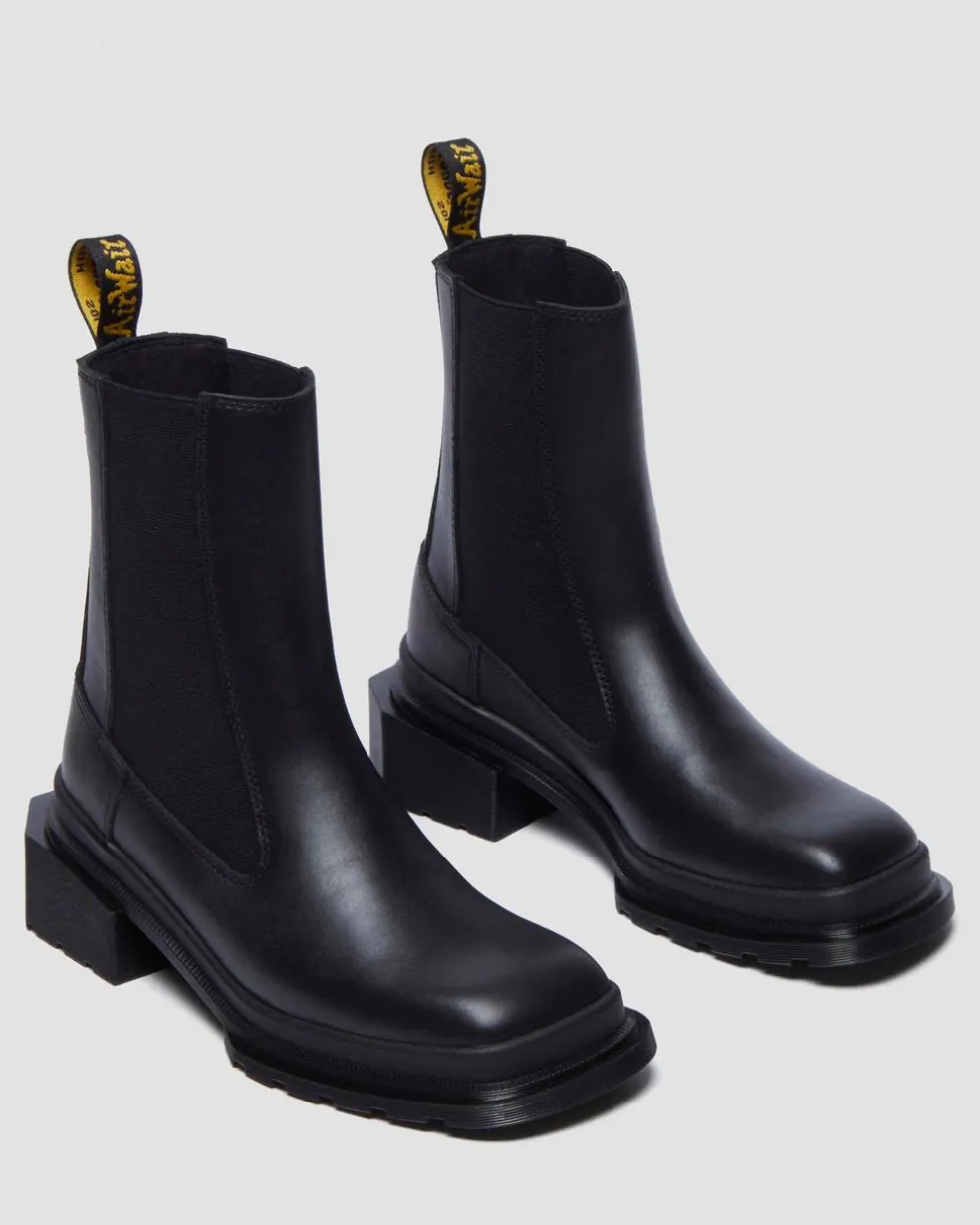 Maybole Square Toe Chelsea Boots in Black