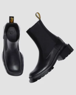 Maybole Square Toe Chelsea Boots in Black