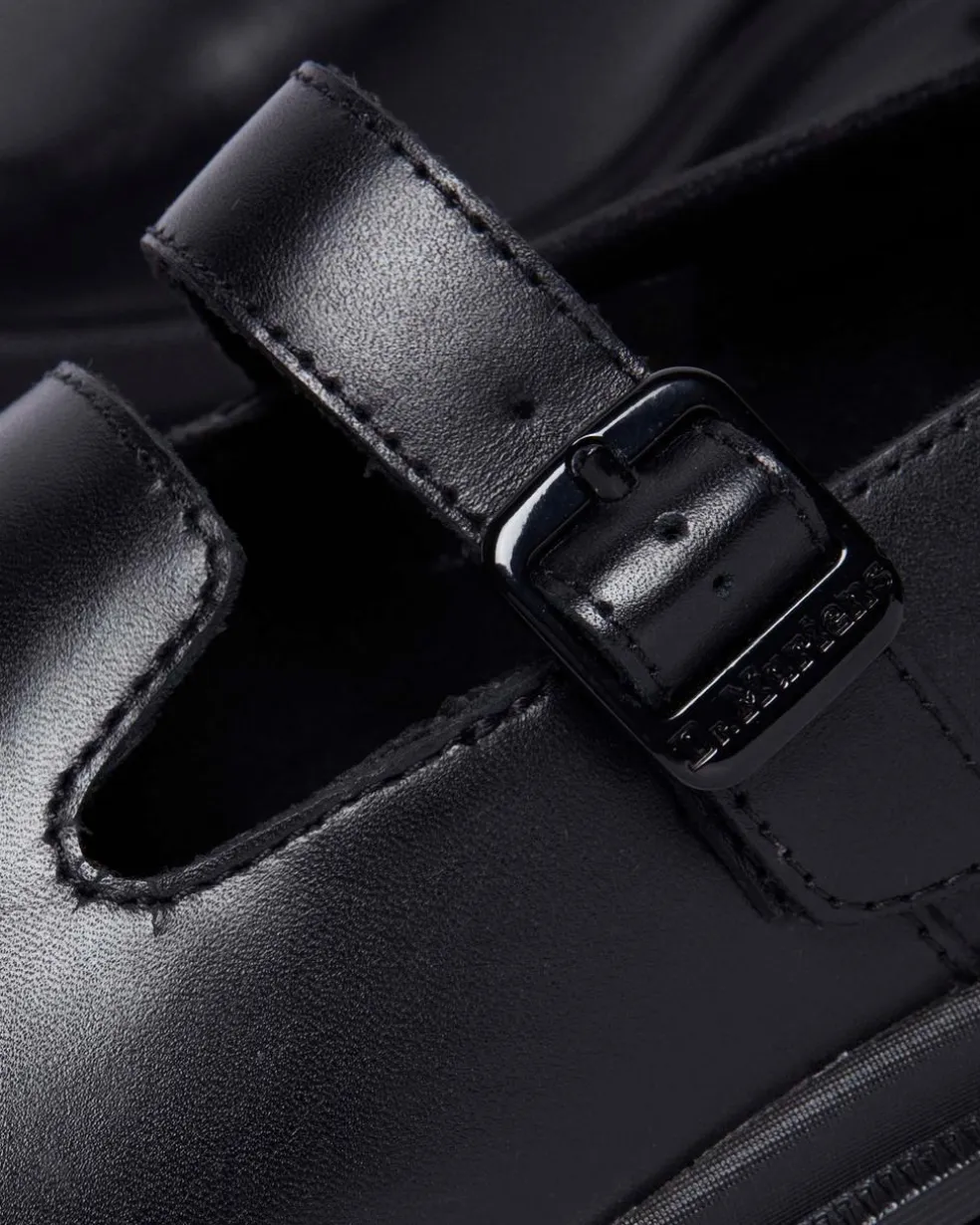 Maybole Square Toe Mary Jane Shoes in Black