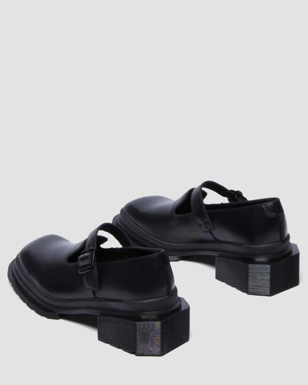 Maybole Square Toe Mary Jane Shoes in Black