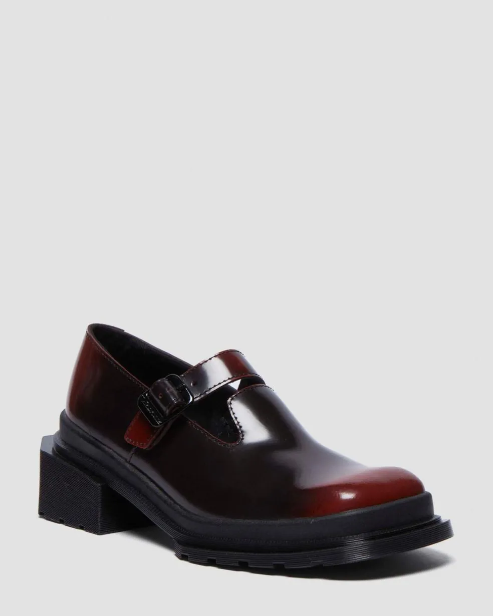 Maybole Square Toe Mary Jane Shoes in Black