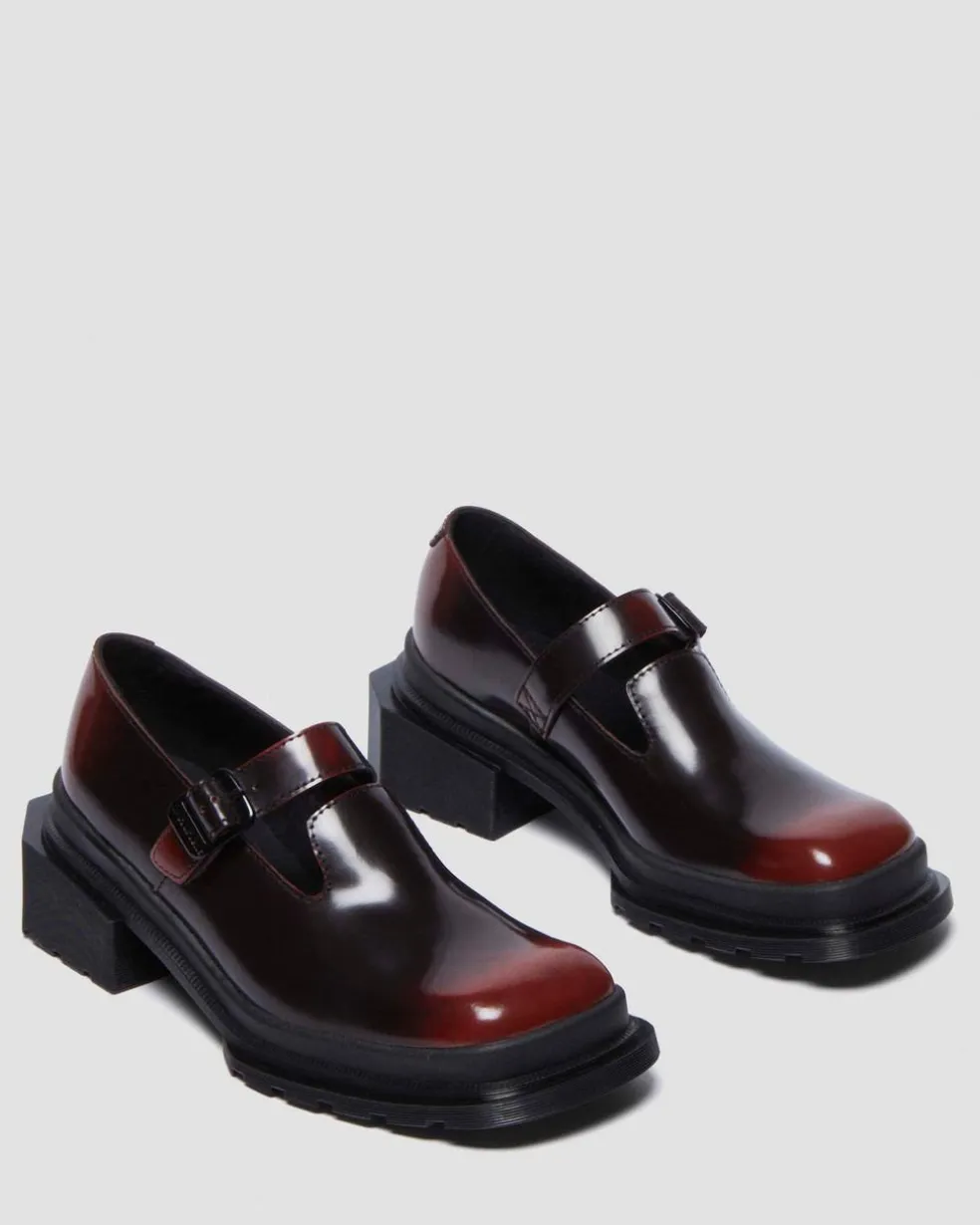 Maybole Square Toe Mary Jane Shoes in Black