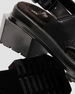 Maybole Wanama leather Sandals in Black