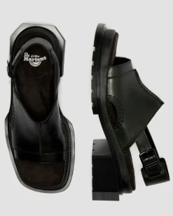 Maybole Wanama leather Sandals in Black