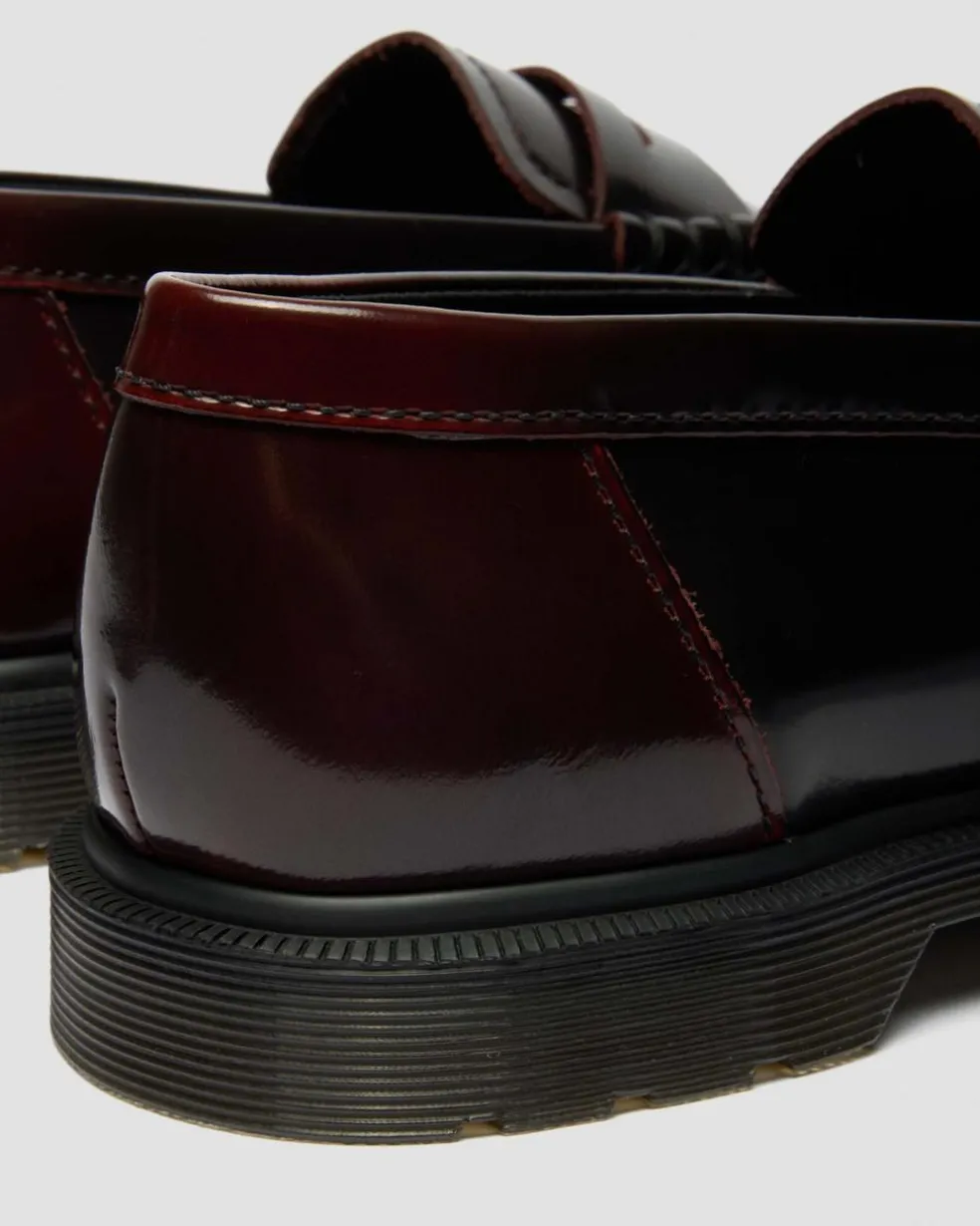 Mayfare Rub Off Leather Loafers in Cherry Red Arcadia