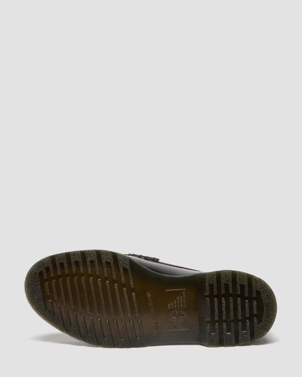 Mayfare Rub Off Leather Loafers in Cherry Red Arcadia