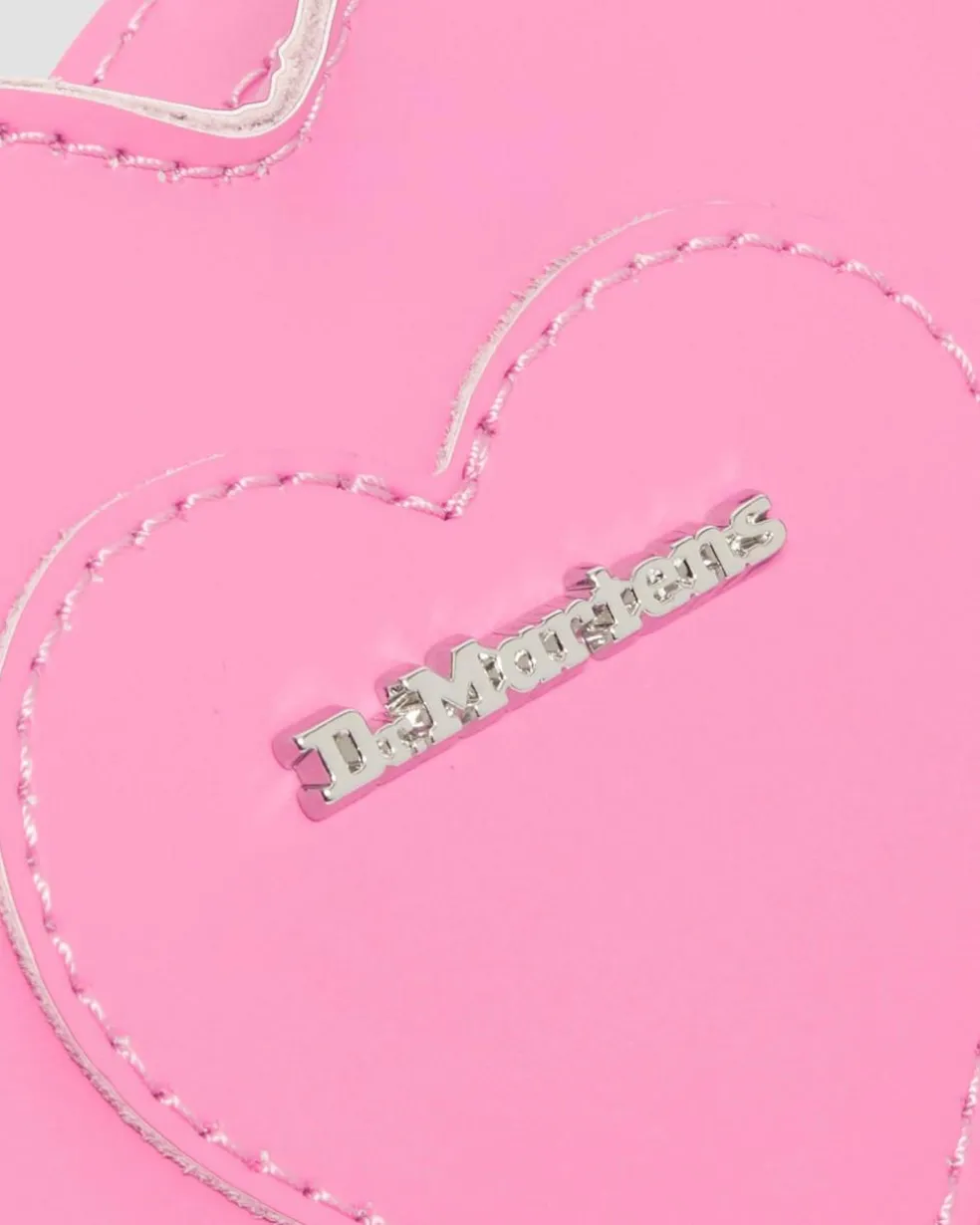 Mini Heart Shaped Leather Bag in Fondant Pink