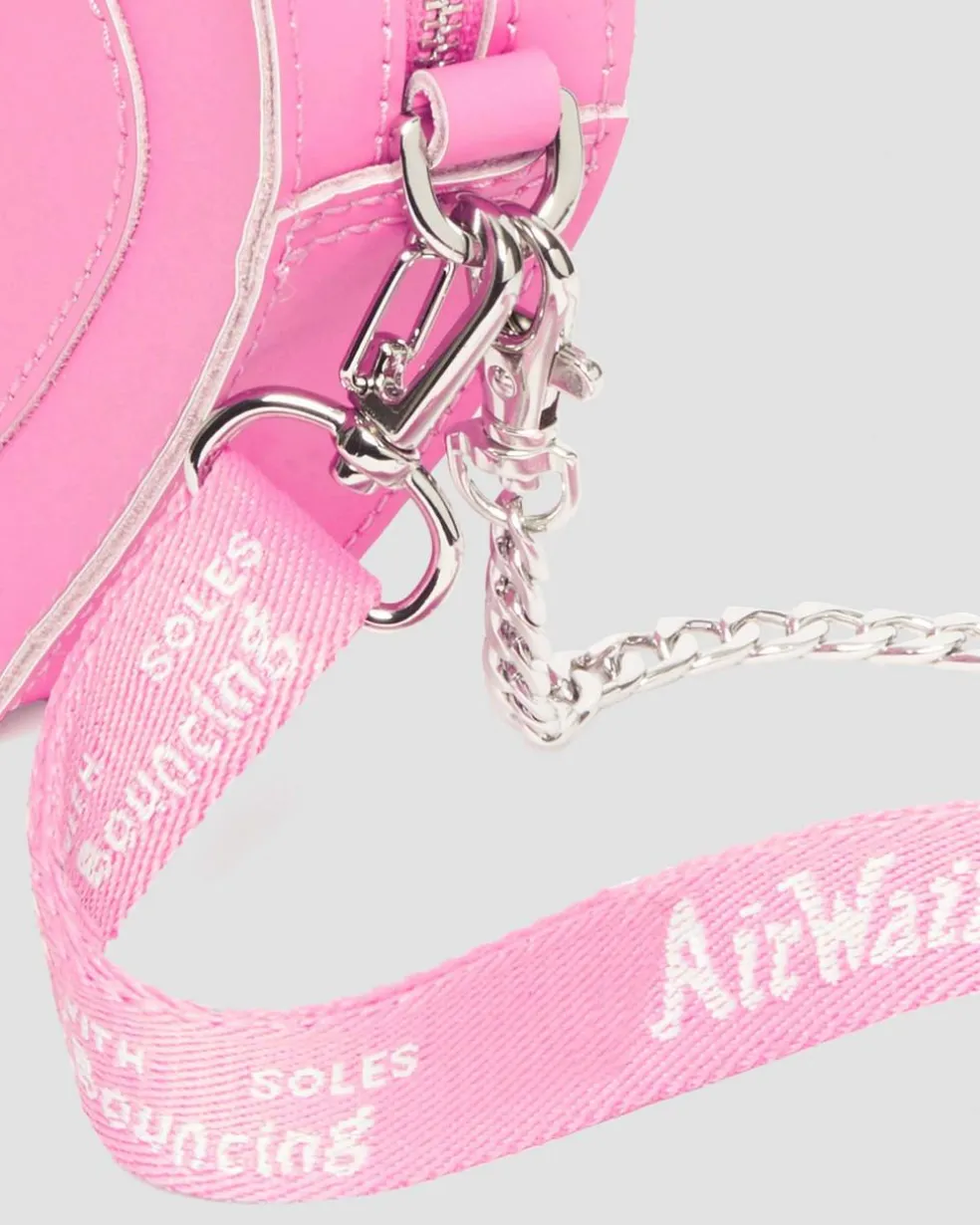 Mini Heart Shaped Leather Bag in Fondant Pink