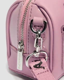 Mini Top Handle Patent Leather Bag in Dusty Rose