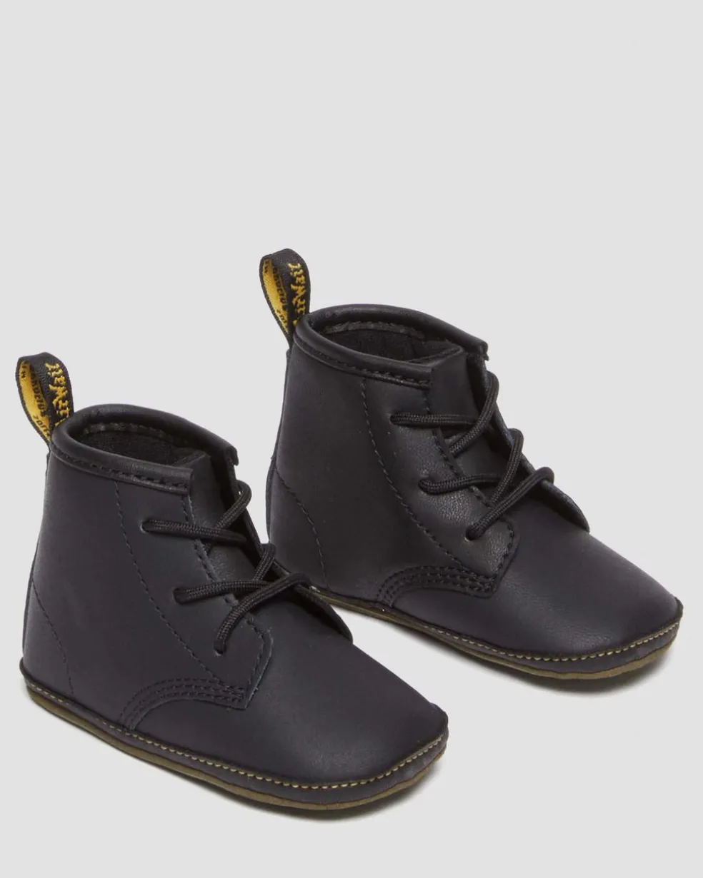 Newborn 1460 Auburn Leather Booties in Black