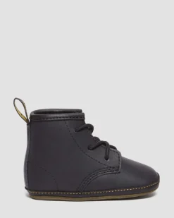 Newborn 1460 Auburn Leather Booties in Black