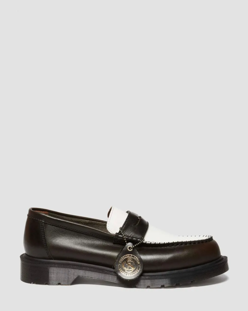 Penton Made In England Two-Tone Leather Loafers in Olive