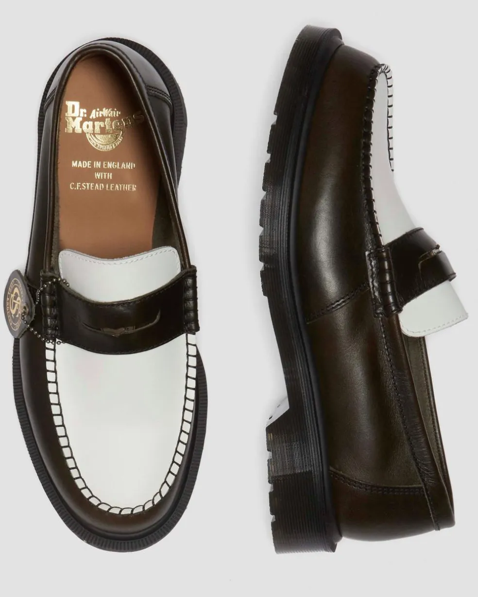 Penton Made In England Two-Tone Leather Loafers in Olive