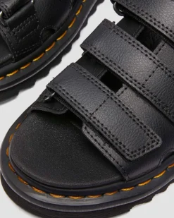 Raine Slide Athena leather sandals in Black