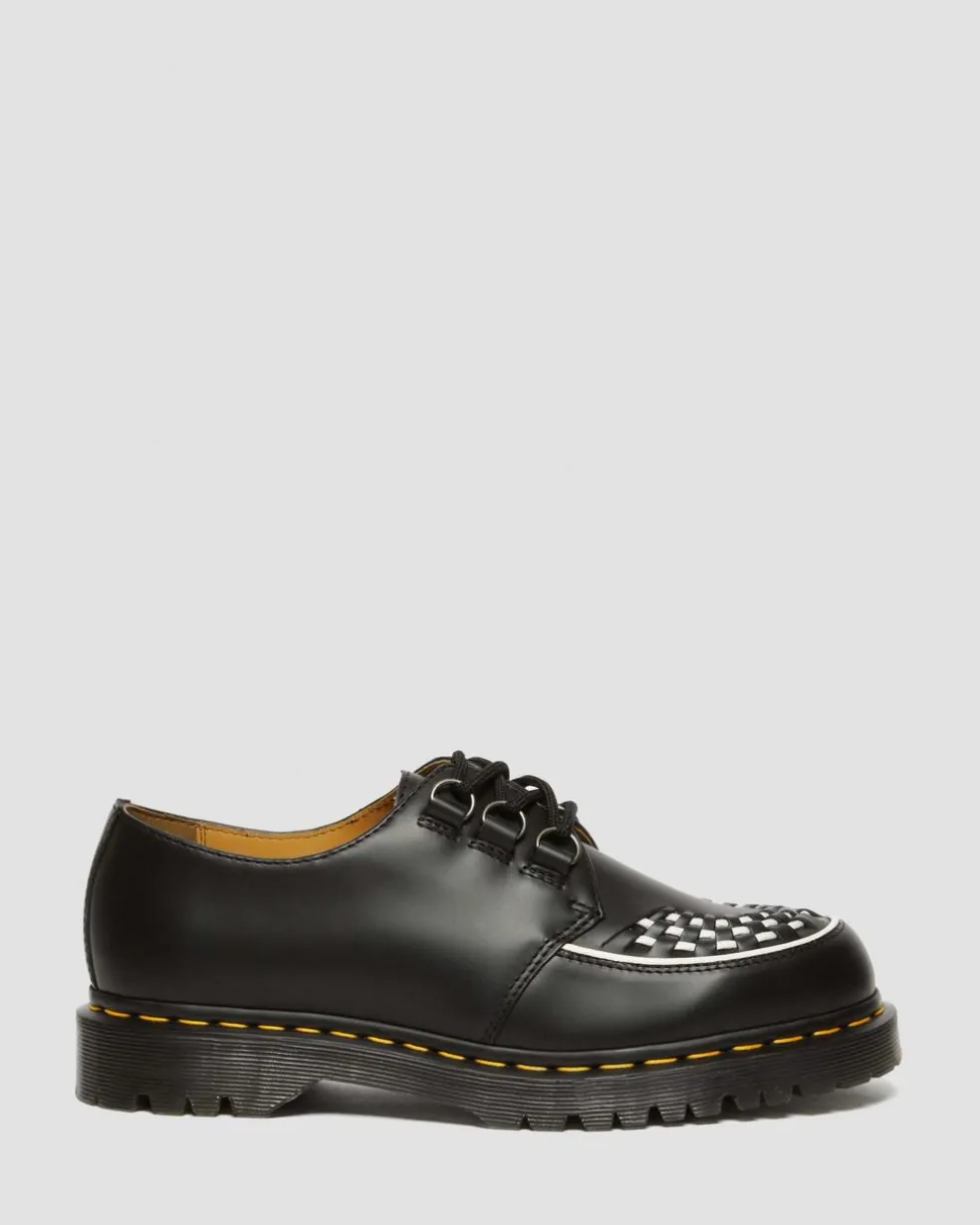 Ramsey Smooth Leather Creepers in Black