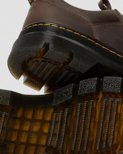 Reeder Crazy Horse Leather Utility Shoes in Dark Brown