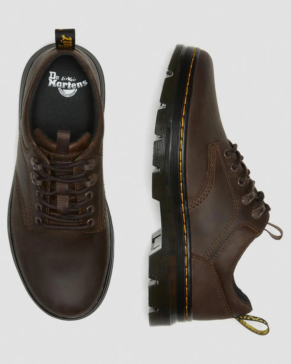 Reeder Crazy Horse Leather Utility Shoes in Dark Brown