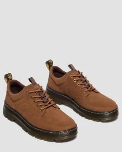 Reeder Greasy Suede Utility Shoes in Desert Brown