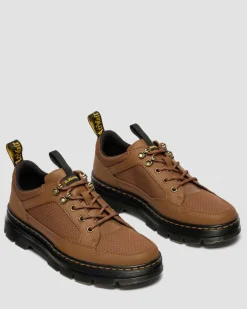 Reeder MK.02 Canvas & Leather Utility Shoes in Sepia Brown