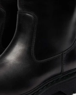 Rejena Hi Old Harness Leather Boots in Black