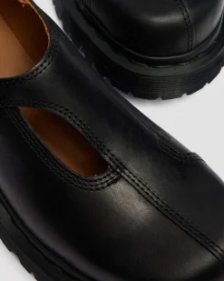 Rejena Mary Jane Old Harness Leather Shoes in Black