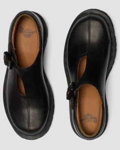 Rejena Mary Jane Old Harness Leather Shoes in Black