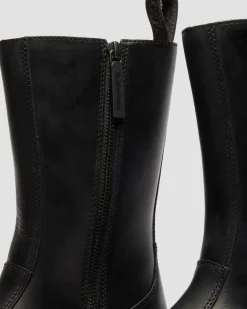 Rejena Old Harness Leather Boots in Black