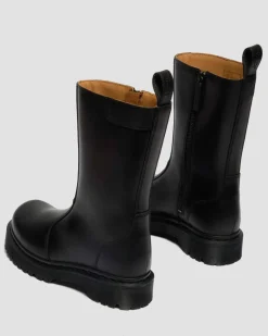 Rejena Old Harness Leather Boots in Black