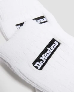 Short Athletic Logo Organic Cotton Blend Socks in White