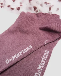 Short Heart Mesh Organic Cotton Blend Socks in Dusty Rose