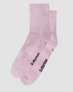 Short Tie Dye Organic Cotton Blend Socks in Dusty Rose