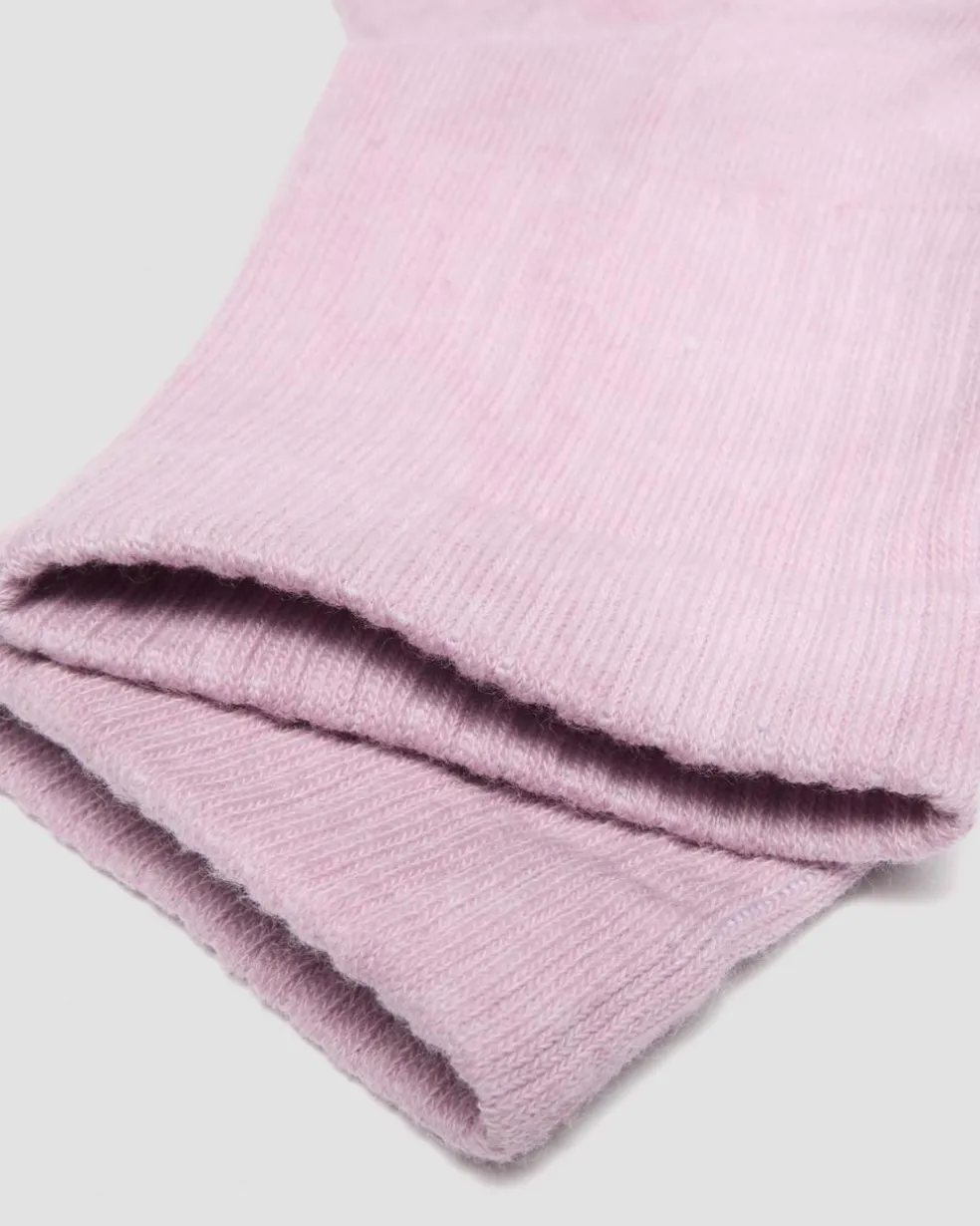 Short Tie Dye Organic Cotton Blend Socks in Dusty Rose