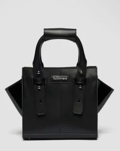 Small Leather Tote Bag in Black