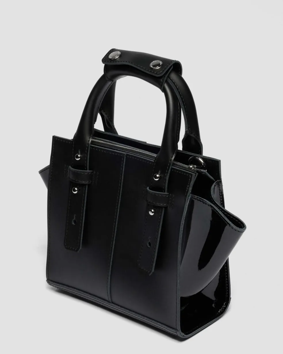 Small Leather Tote Bag in Black
