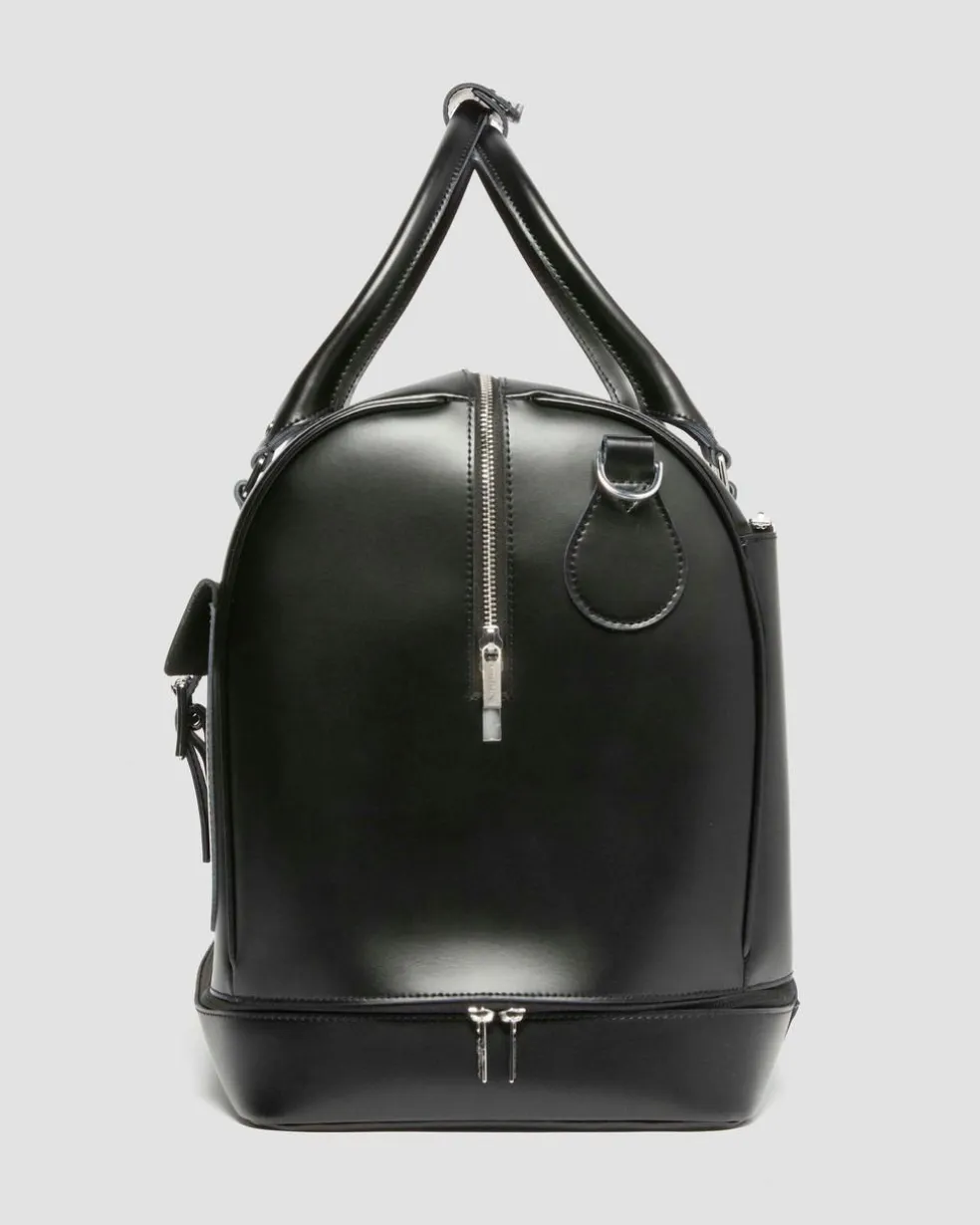 Smooth Leather Weekender Bag in Black