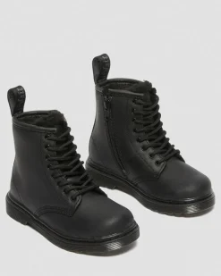 Toddler 1460 Faux Fur Lined Boots in Black