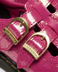 TODDLER 8065 GLITTER PATENT LEATHER MARY JANE SHOES in Fuchsia