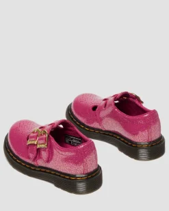 TODDLER 8065 GLITTER PATENT LEATHER MARY JANE SHOES in Fuchsia