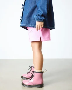 Toddler 1460 Patent Lamper Leather Boots in Dms Pink