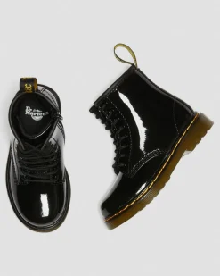Toddler 1460 Patent Leather Lace Up Boots in Black
