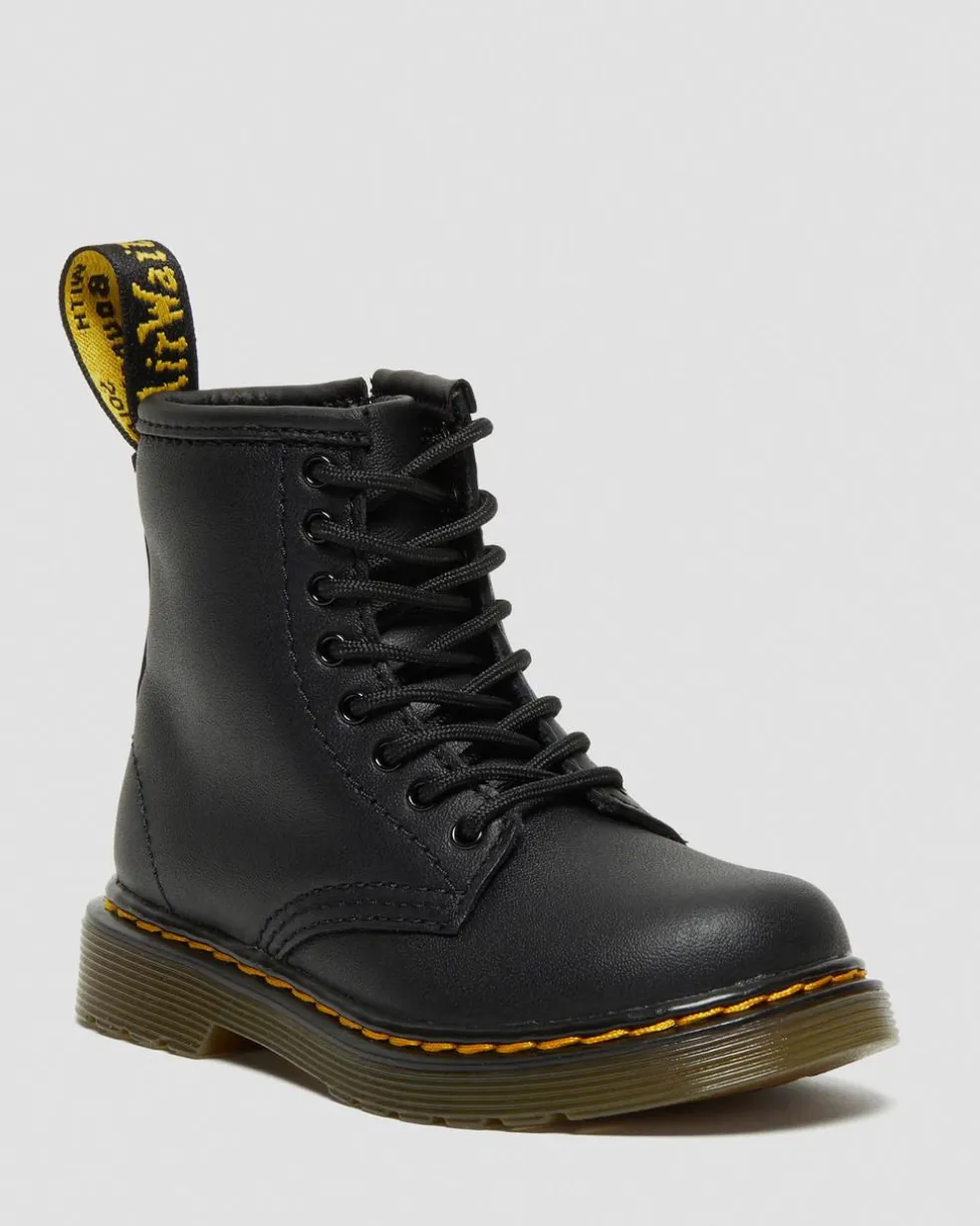 Toddler 1460 Softy T Leather Lace Up Boots in Black