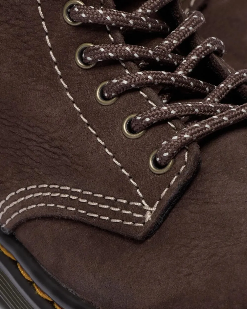 Toddler 1460 Tumbled Nubuck Boots in Dark Brown