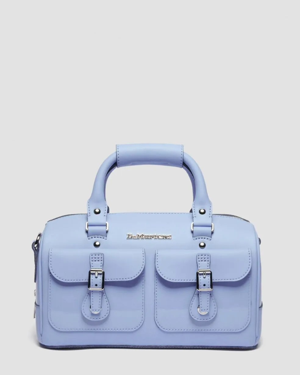 Top Handle Kiev & Patent Leather Bag in Cornflower Blue