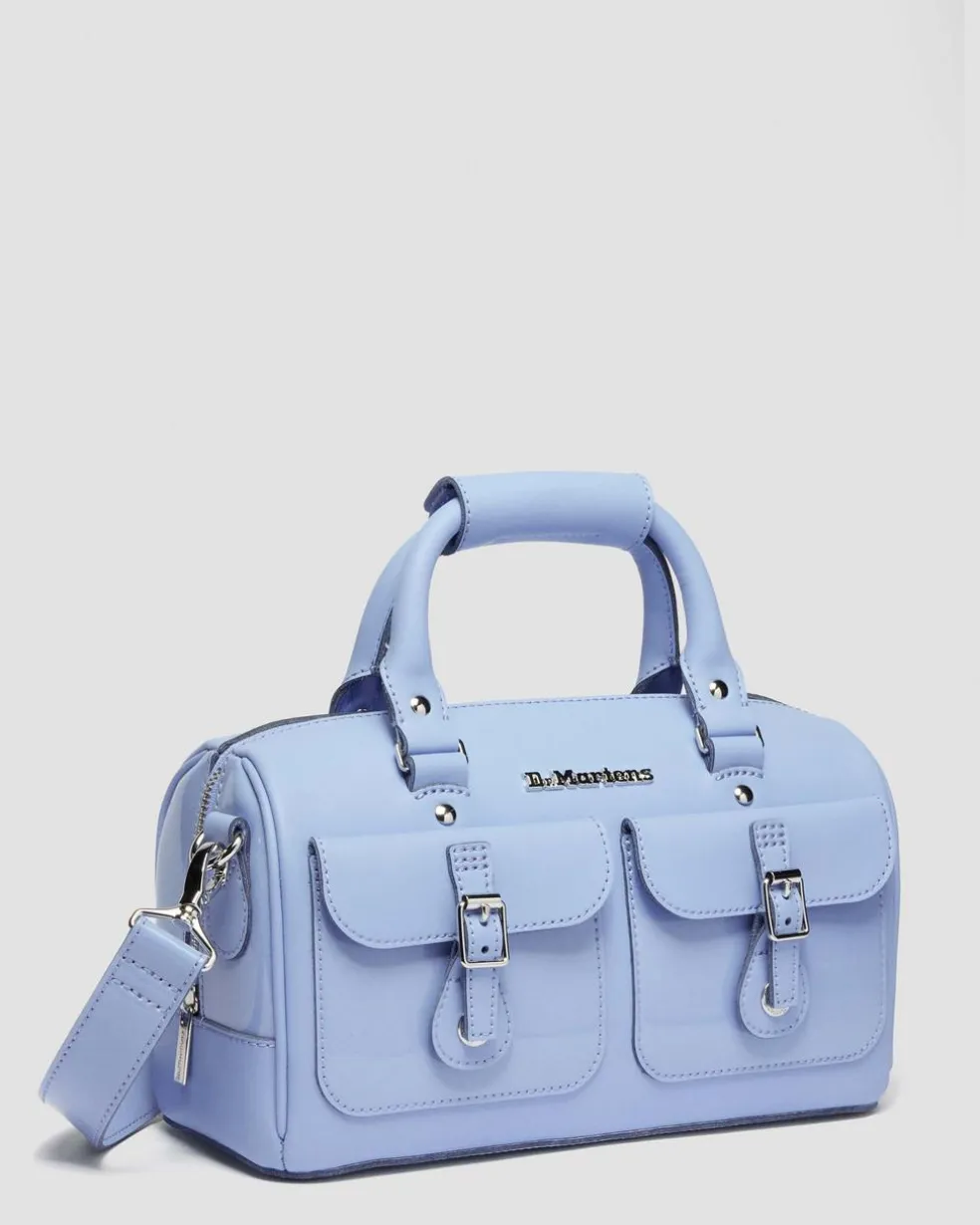 Top Handle Kiev & Patent Leather Bag in Cornflower Blue