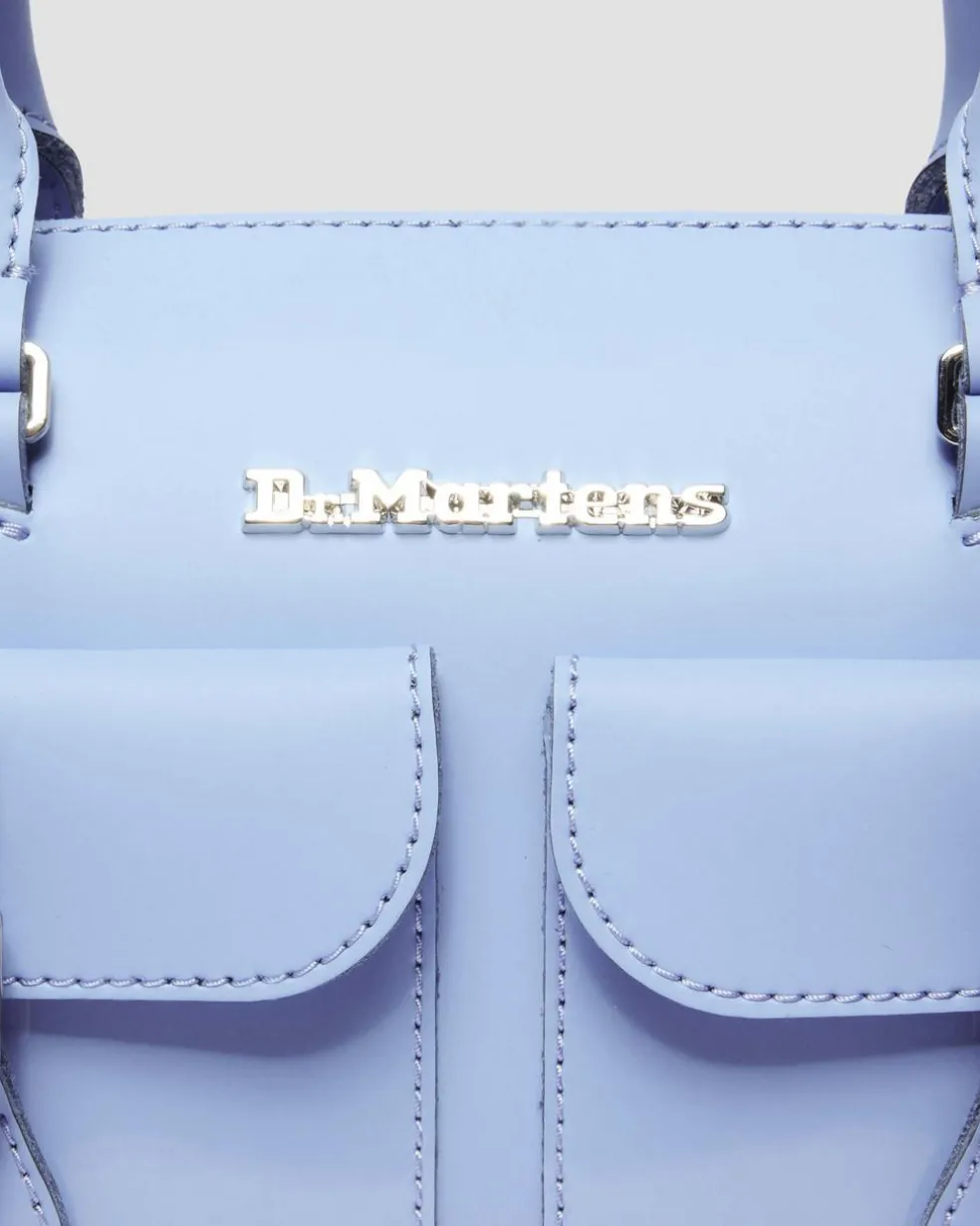 Top Handle Kiev & Patent Leather Bag in Cornflower Blue