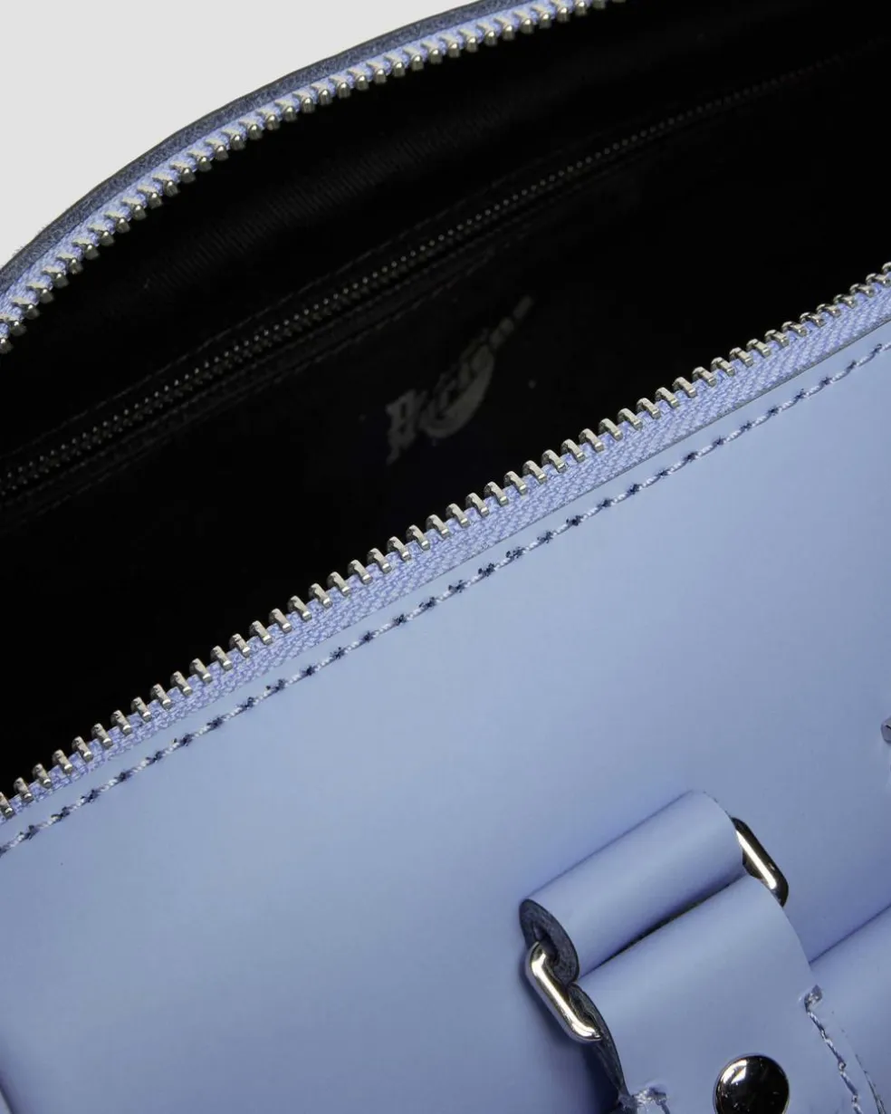 Top Handle Kiev & Patent Leather Bag in Cornflower Blue