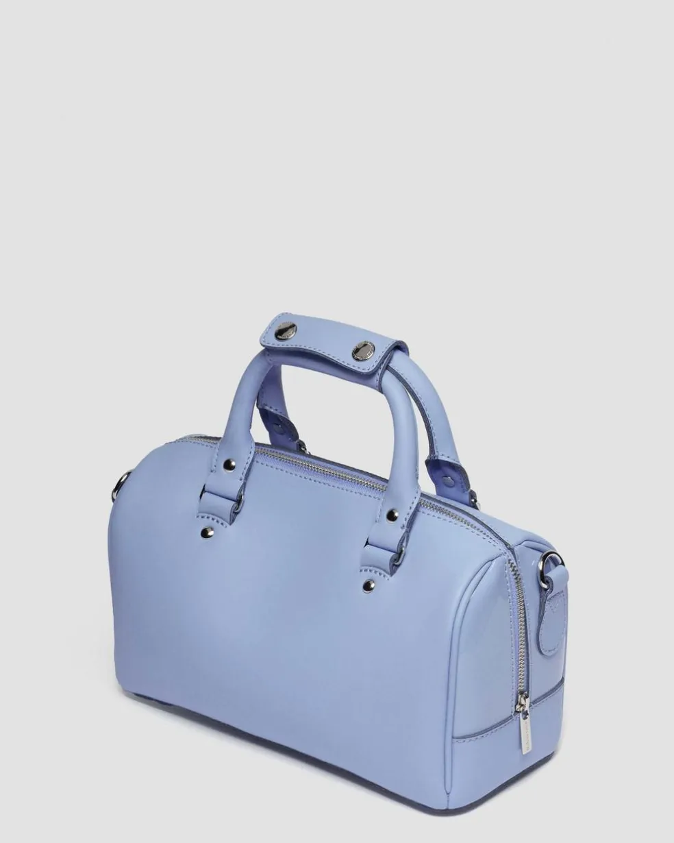 Top Handle Kiev & Patent Leather Bag in Cornflower Blue