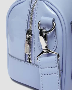 Top Handle Kiev & Patent Leather Bag in Cornflower Blue